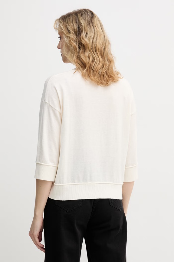 Odzież United Colors of Benetton sweter damski z wełną 1Y6SD10FX beżowy