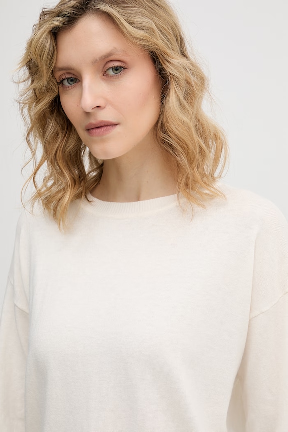 United Colors of Benetton sweter damski z wełną beżowy 1Y6SD10FX