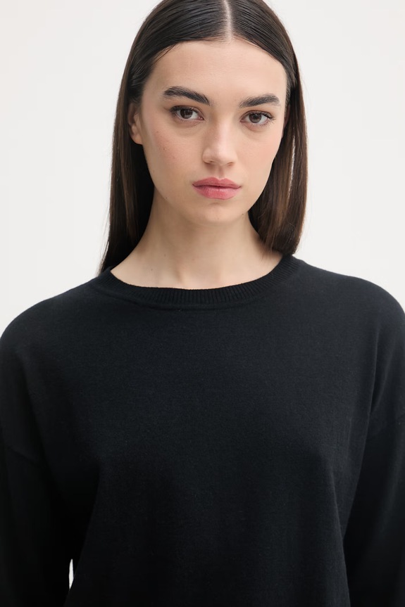 United Colors of Benetton sweter damski z wełną czarny 1Y6SD10FX