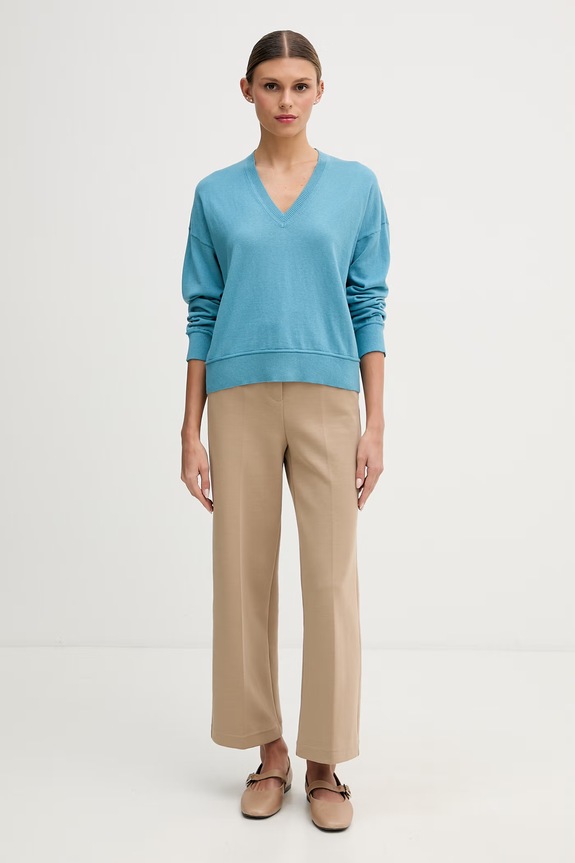 United Colors of Benetton pulover pentru femei, cu amestec de lână 1Y6SD403O albastru SS26