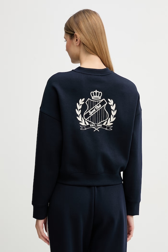 Îmbrăcăminte United Colors of Benetton hanorac pentru femei 35B1D201G bleumarin