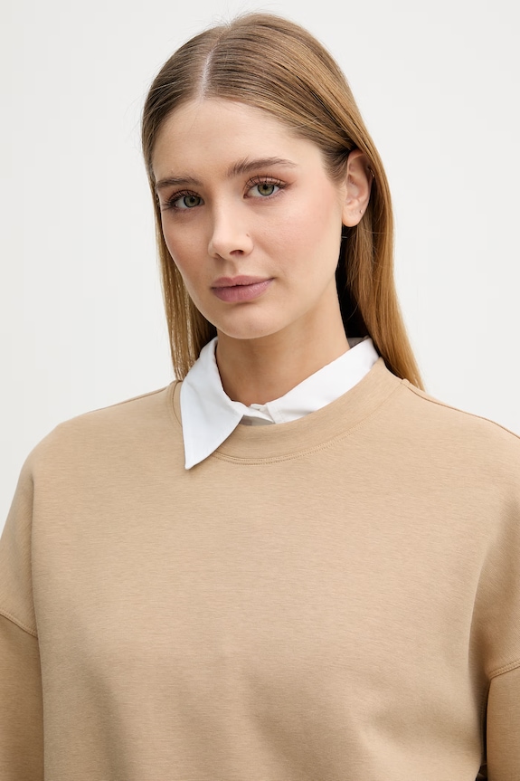 United Colors of Benetton hanorac pentru femei bej 35B1D201G