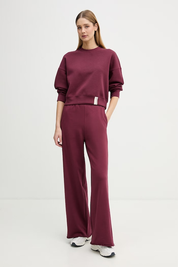 United Colors of Benetton hanorac pentru femei 35B1D201G burgundia SS26