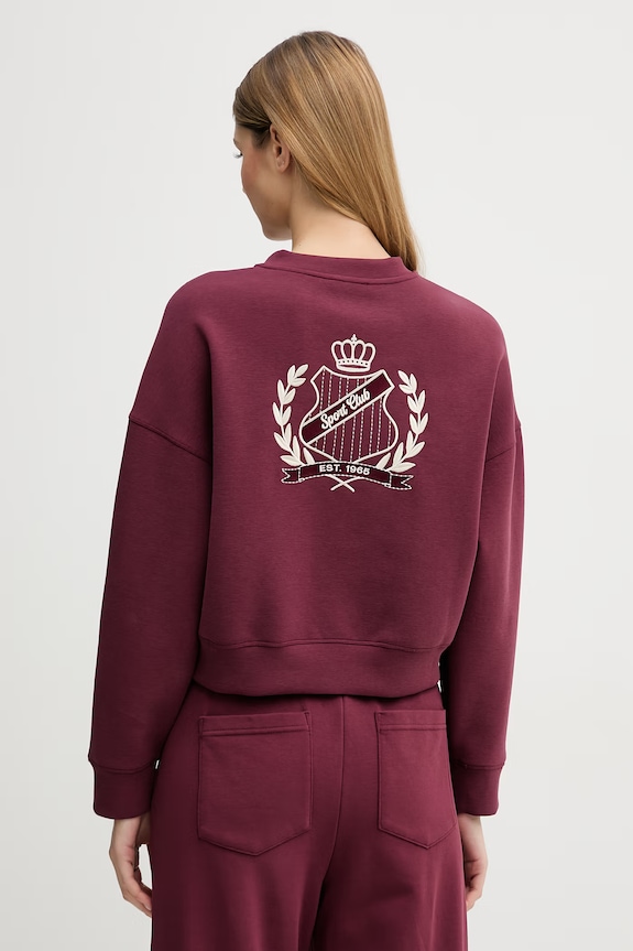 Îmbrăcăminte United Colors of Benetton hanorac pentru femei 35B1D201G burgundia