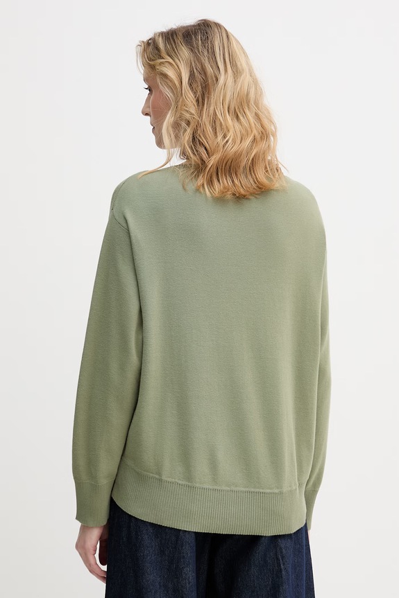 Îmbrăcăminte United Colors of Benetton pulover pentru femei, din bumbac 1C19D10FU verde