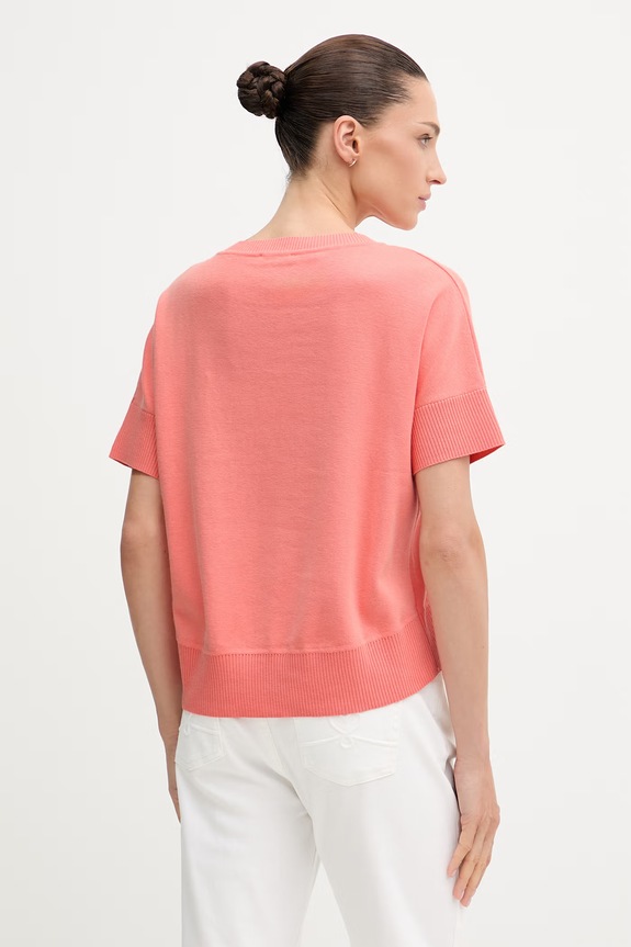 Oblačila United Colors of Benetton pulover ženski bombažen 1C19D10G3 oranžna