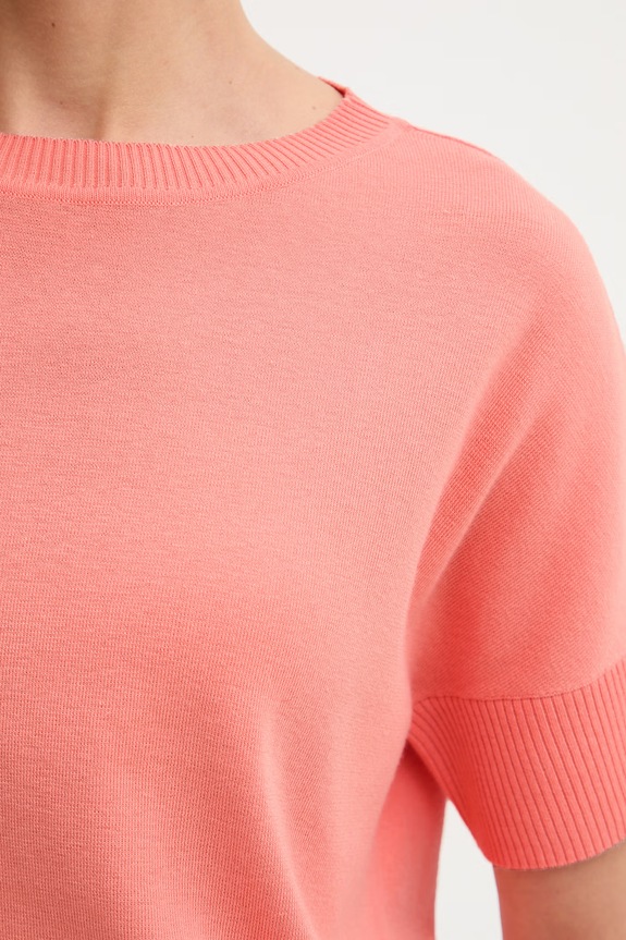 United Colors of Benetton pulover ženski bombažen 1C19D10G3 oranžna