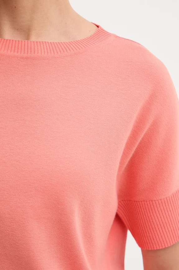 United Colors of Benetton pulover ženski bombažen 1C19D10G3 oranžna