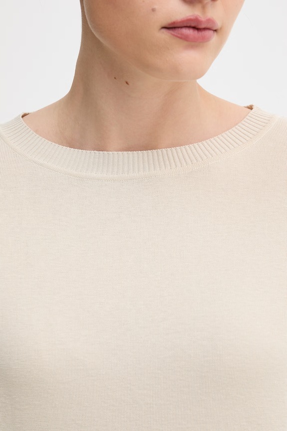 United Colors of Benetton sweter damski bawełniany 1C19D10G3 beżowy