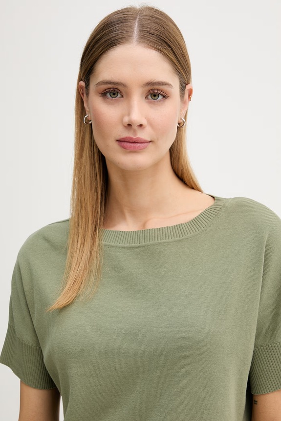 United Colors of Benetton sweter damski bawełniany zielony 1C19D10G3