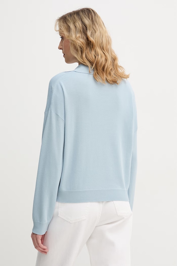 Îmbrăcăminte United Colors of Benetton pulover de damă din bumbac 1C19D301I albastru