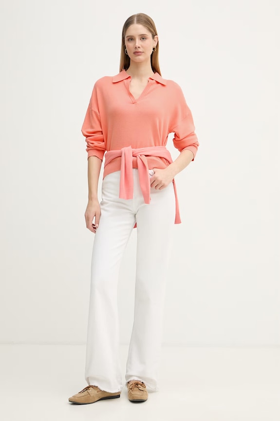 United Colors of Benetton svetr dámský bavlněný 1C19D301I oranžová SS26