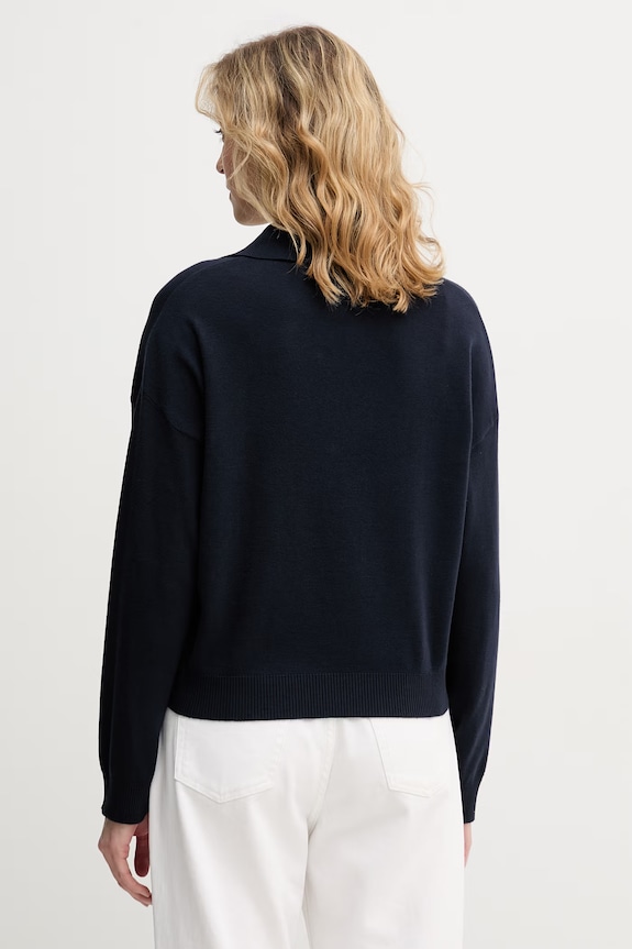 Îmbrăcăminte United Colors of Benetton Pulover de damă din bumbac 1C19D301I bleumarin