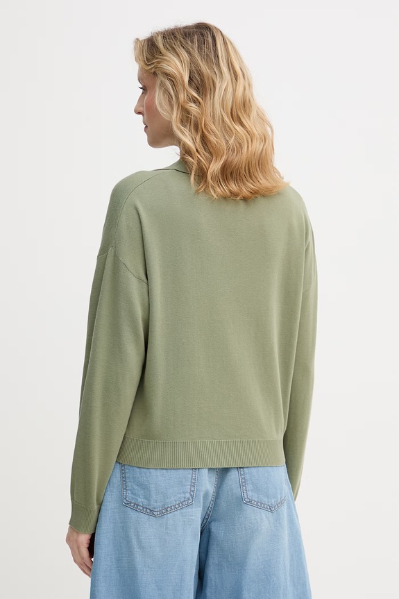 Îmbrăcăminte United Colors of Benetton pulover de damă din bumbac 1C19D301I verde