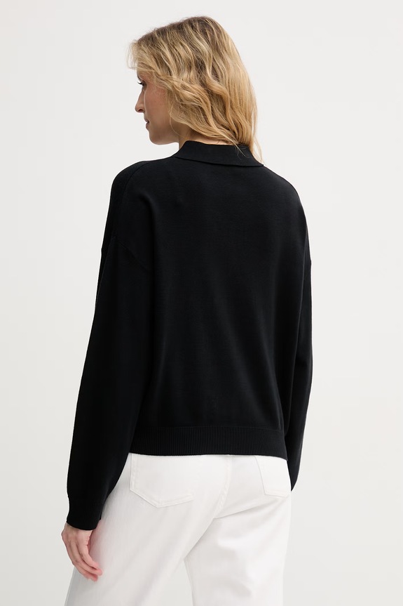 Îmbrăcăminte United Colors of Benetton pulover de damă din bumbac 1C19D301I negru