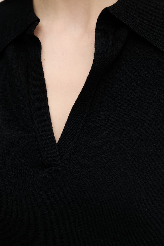 United Colors of Benetton pulover de damă din bumbac 1C19D301I negru