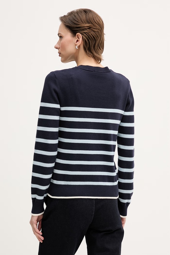 Ρούχα United Colors of Benetton Πουλόβερ Γυναικείο Βαμβακερό 1TTTE10GK σκούρο μπλε