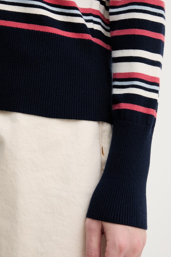 United Colors of Benetton sweter damski z wiskozą 1W2AD10GL granatowy