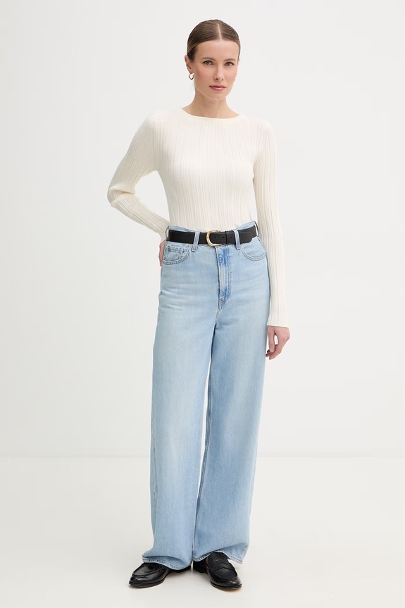 United Colors of Benetton sveter dámsky 1WZND10G9 béžová SS26