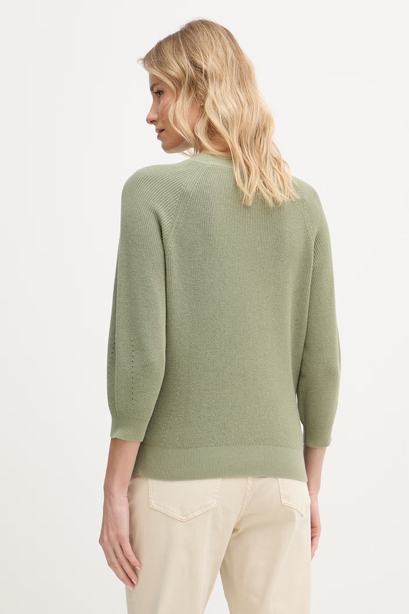 Îmbrăcăminte United Colors of Benetton pulover pentru femei, din bumbac 10IRD10GQ verde