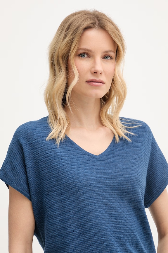 United Colors of Benetton tricou pentru femei, din in bleumarin 1DC3D403T