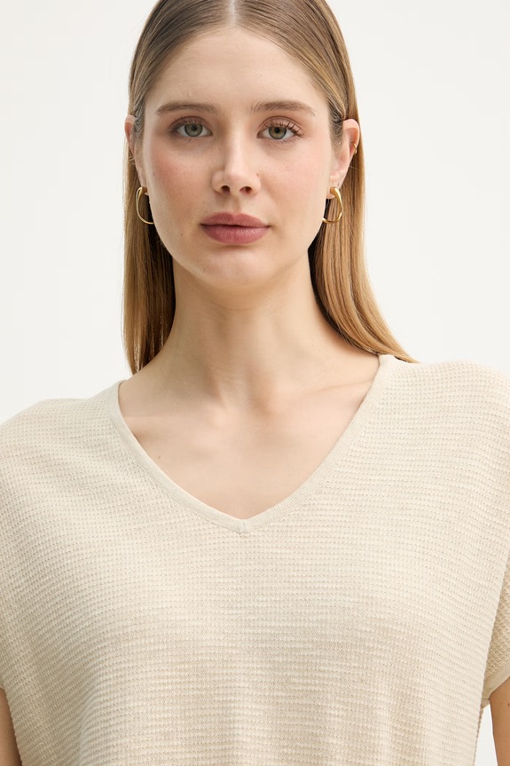 United Colors of Benetton tricou pentru femei, cu in bej 1DC3D403T
