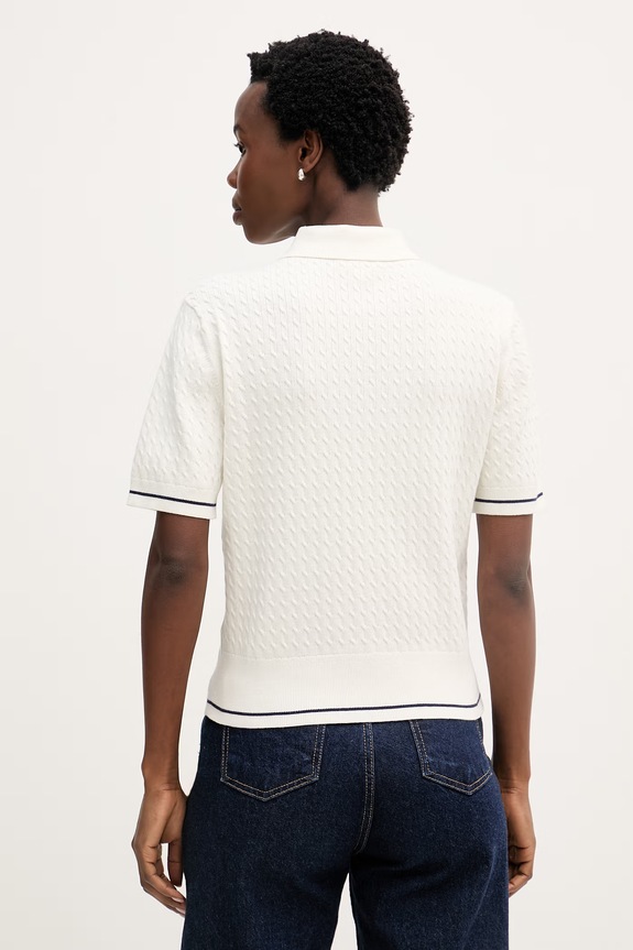 Îmbrăcăminte Calvin Klein Jeans polo tricotat pentru femei LV047F320G bej