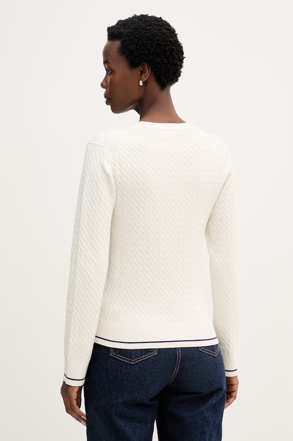 Îmbrăcăminte Calvin Klein Jeans cardigan pentru femei, cu bumbac LV047F322G bej