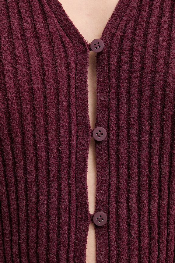 Marc O'Polo vestă pentru femei, cu bumbac 5000008122 burgundia