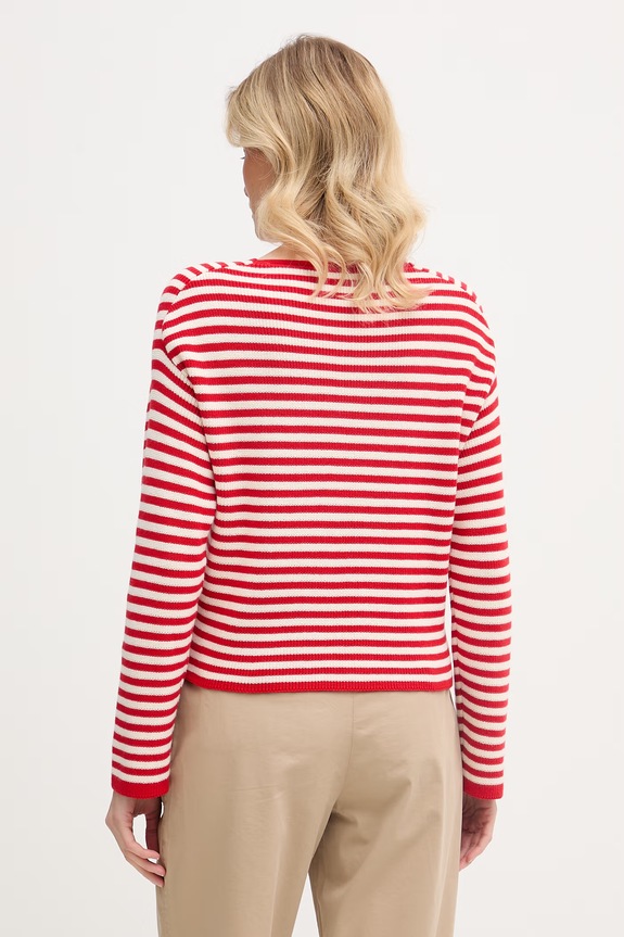 Odzież Tommy Hilfiger sweter damski bawełniany WW0WW48470 czerwony