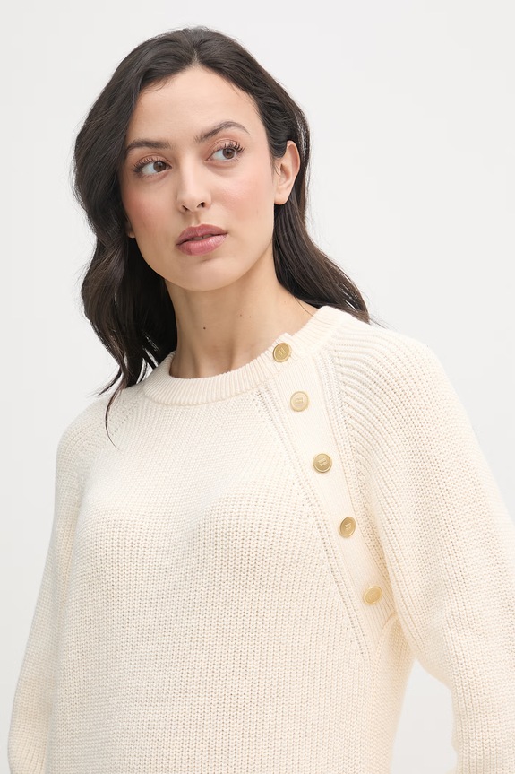 Tommy Hilfiger sweter damski bawełniany beżowy WW0WW48487