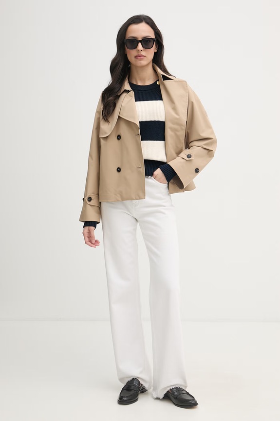 Tommy Hilfiger sweter damski bawełniany WW0WW48487 granatowy SS26