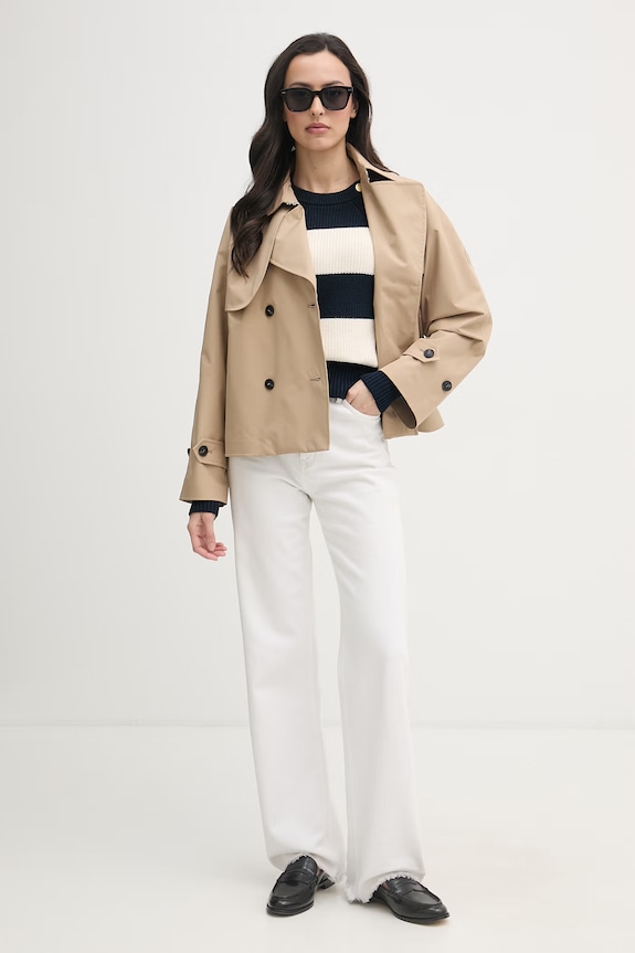 Tommy Hilfiger sweter damski bawełniany WW0WW48487 granatowy SS26