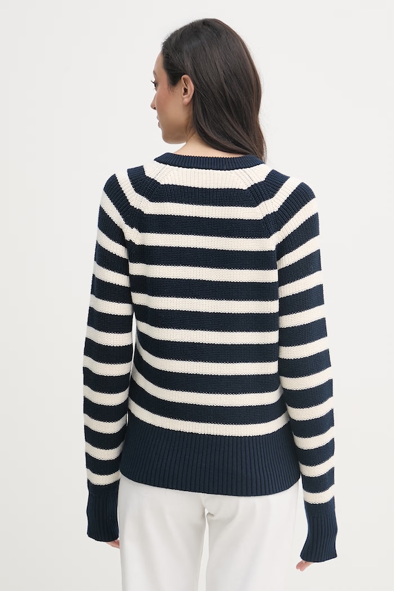 Odzież Tommy Hilfiger sweter damski bawełniany WW0WW48487 granatowy