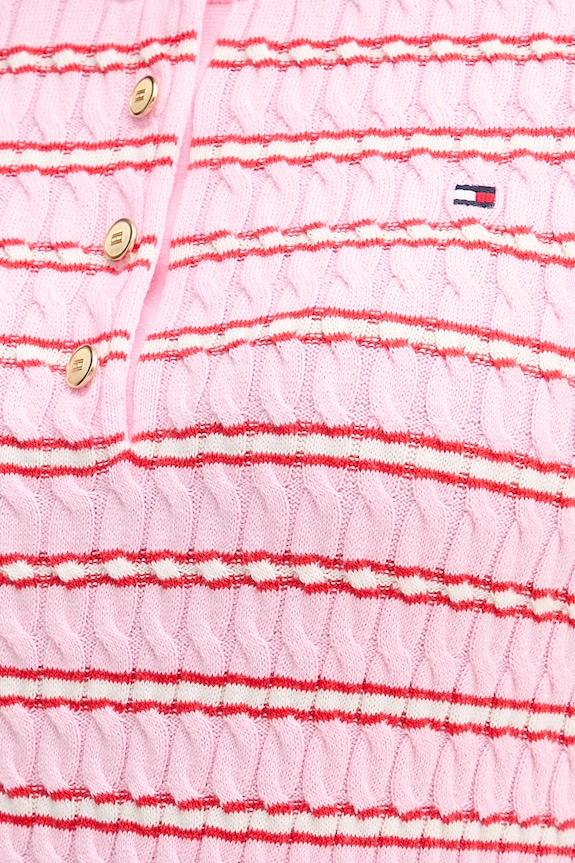 Tommy Hilfiger tricou tricotat pentru femei, din bumbac WW0WW49613 roz