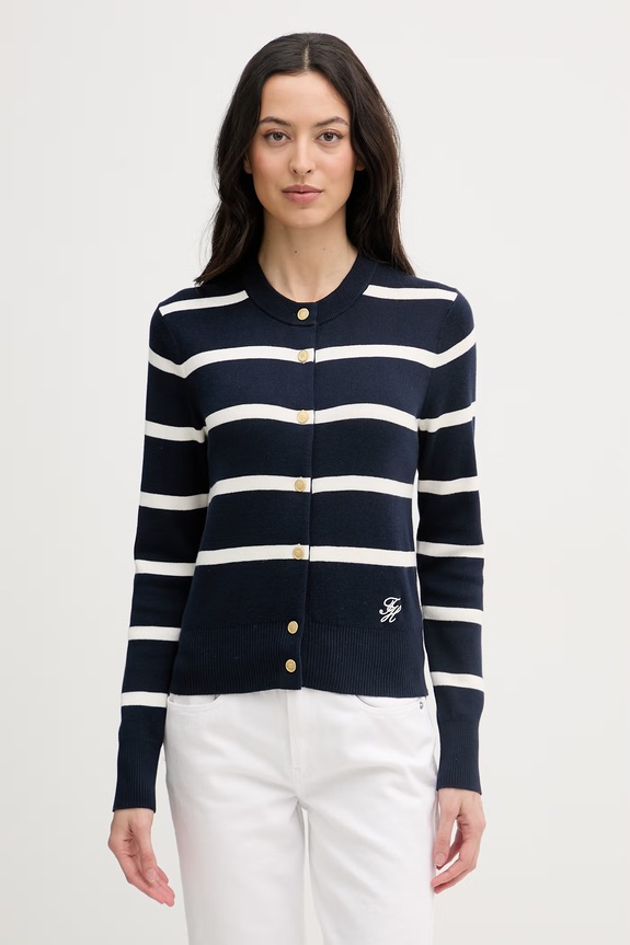 Tommy Hilfiger cardigan pentru femei, din bumbac bleumarin WW0WW49617