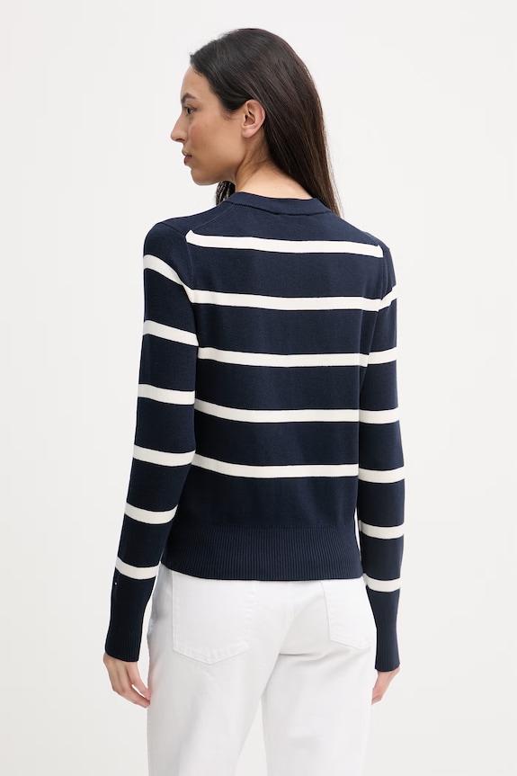 Îmbrăcăminte Tommy Hilfiger cardigan pentru femei, din bumbac WW0WW49617 bleumarin