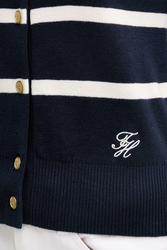 Tommy Hilfiger cardigan pentru femei, din bumbac WW0WW49617 bleumarin