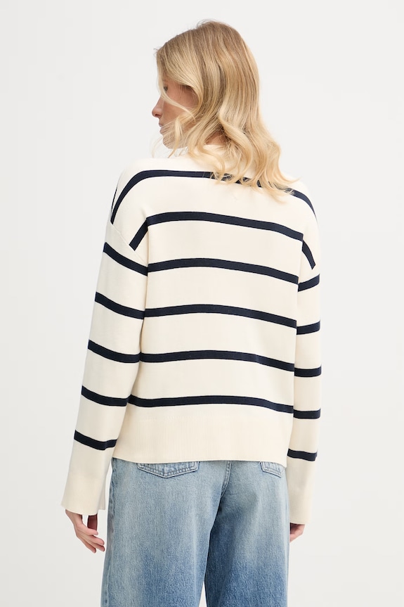 Odjeća Tommy Hilfiger pulover za žene od pamuka WW0WW49768 bež
