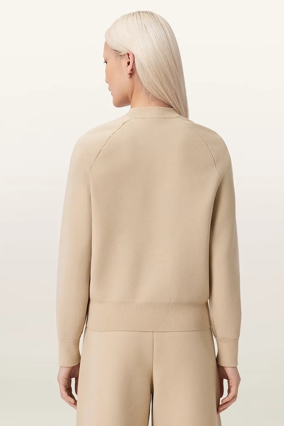 Πλεκτή ζακέτα AllSaints SONNY W005KD μπεζ SS26