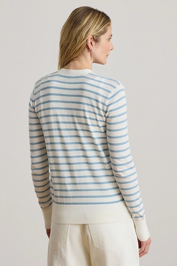 Lauren Ralph Lauren kardigan damski bawełniany 200P08810 biały SS26