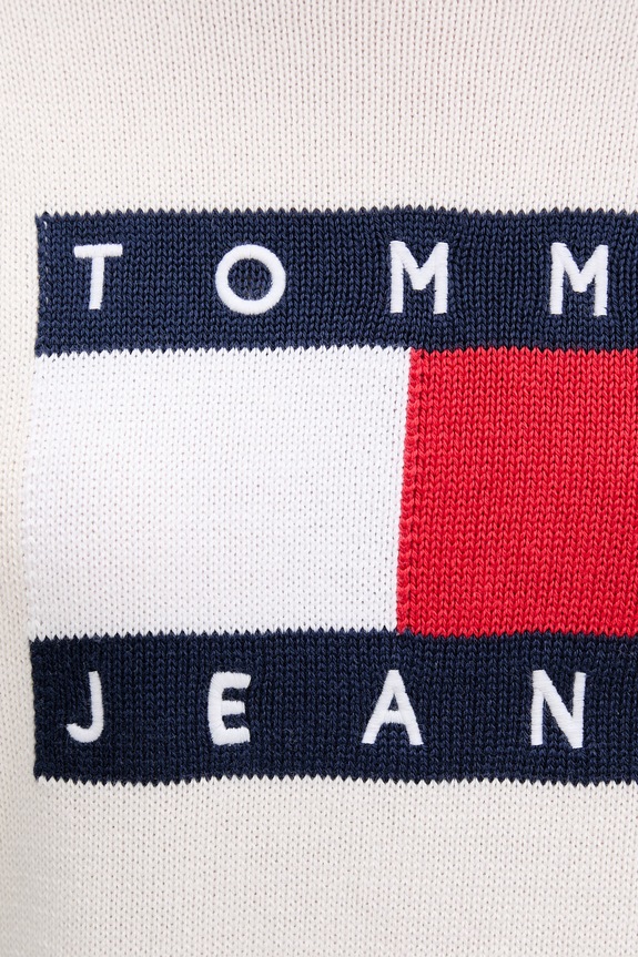 Tommy Jeans pulover pentru femei, din bumbac DW0DW22316 bej