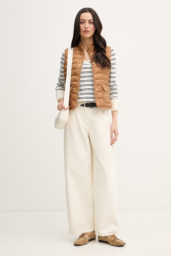 Tommy Hilfiger sveter dámsky s bavlnou WW0WW40098. béžová SS26