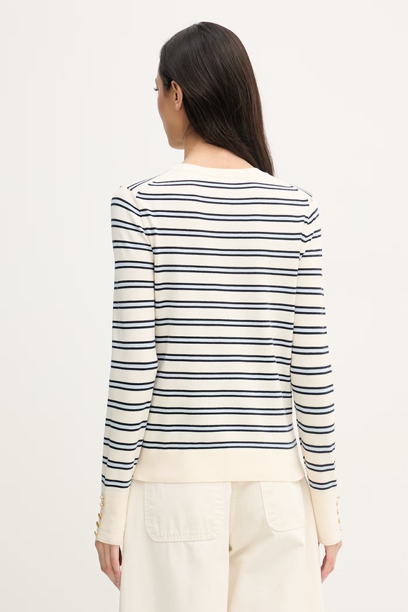 Oblečenie Tommy Hilfiger sveter dámsky s bavlnou WW0WW40098. béžová