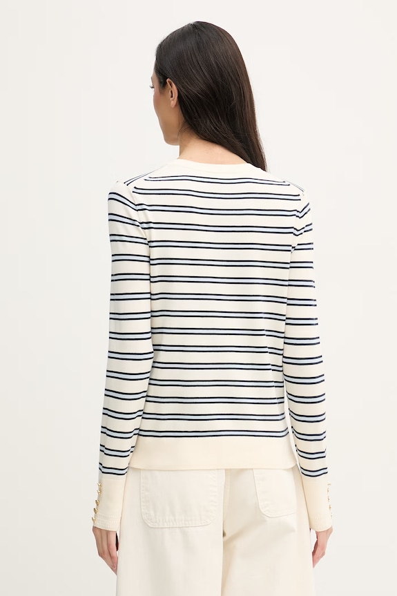 Oblečenie Tommy Hilfiger sveter dámsky s bavlnou WW0WW40098. béžová