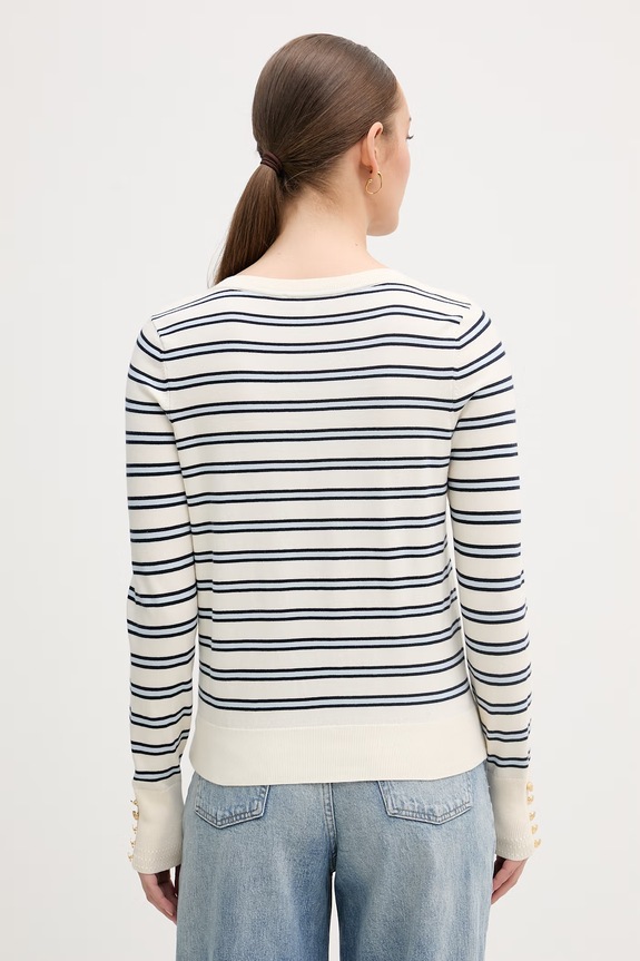 Oblečenie Tommy Hilfiger sveter dámsky s bavlnou WW0WW40099. béžová
