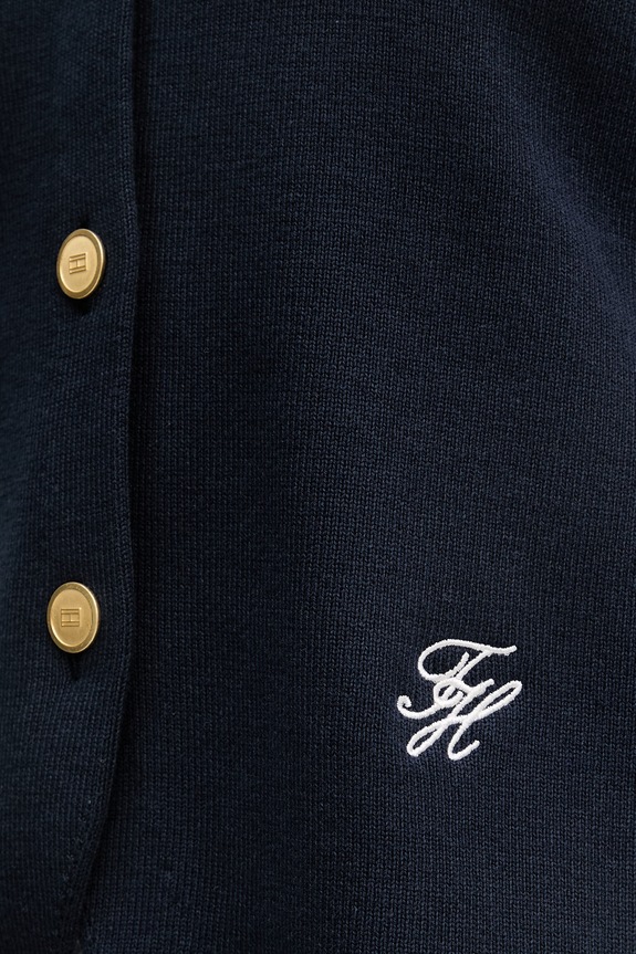 Tommy Hilfiger vesta dámska bavlnená WW0WW49707 tmavomodrá