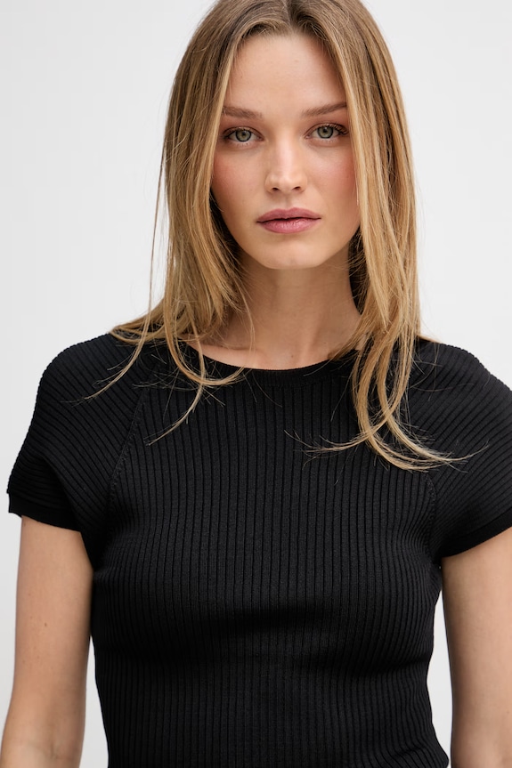 Tommy Hilfiger tričko dámske s viskózou čierna WW0WW48477