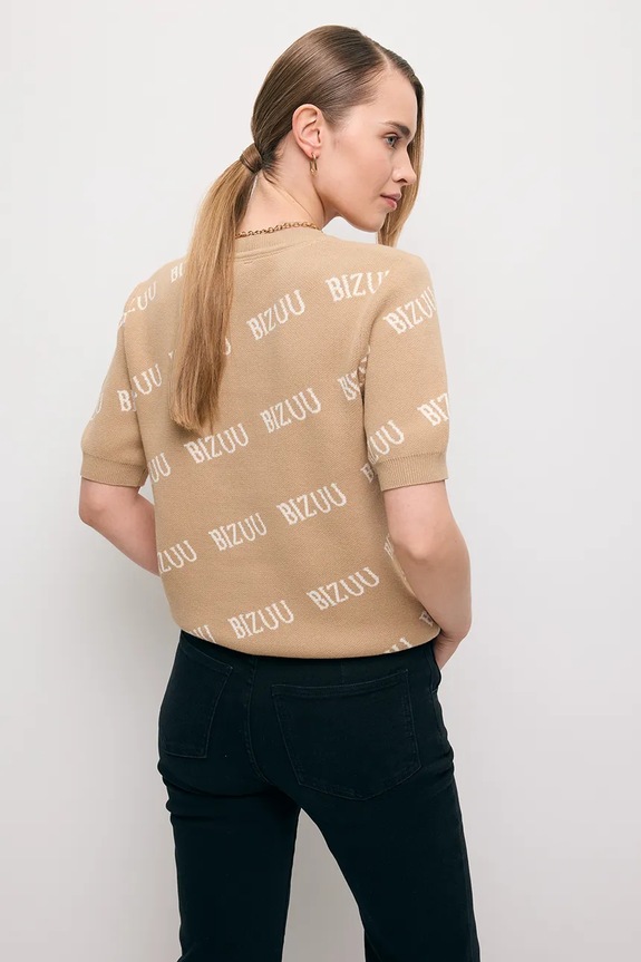 Bizuu pulover de bumbac AYLE AYLE.BEZOWY bej SS26