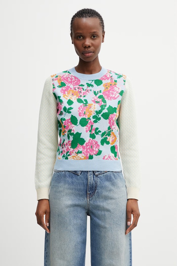 Kenzo Jumper svetr s vlnou dámský modrá FG52PU7453DY